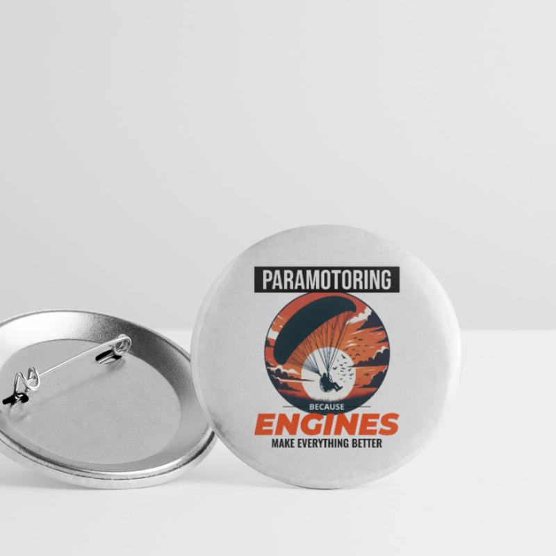 Paramotor Pilot Paramotoring Powered Paraglider Buttons large 2.2''/56 mm (5-pack)