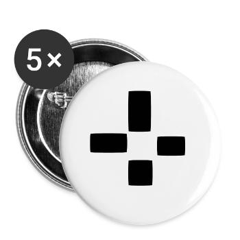 viereck muster vier formen form - Buttons groß 56 mm (5er Pack) - Weiß - Vorne
