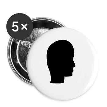 Profil principal Personnes Icône de la page Personnes - Lot de 5 grands badges (56 mm) - blanc - Devant