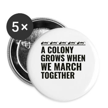Ant Keeper Ant Lover Entomologist Insect Collector - Buttons large 2.2''/56 mm (5-pack) - white - Front
