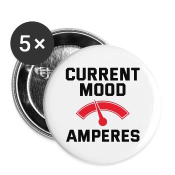 Électricien Humour Technicien électricien Ingénieur - Lot de 5 grands badges (56 mm) - blanc - Devant
