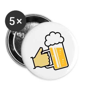 XBayerian Salute (L3) - Buttons large 2.2''/56 mm (5-pack) - white - Front