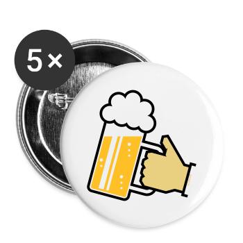 XGruß Aus Bayern (L3) - Buttons groß 56 mm (5er Pack) - Weiß - Vorne