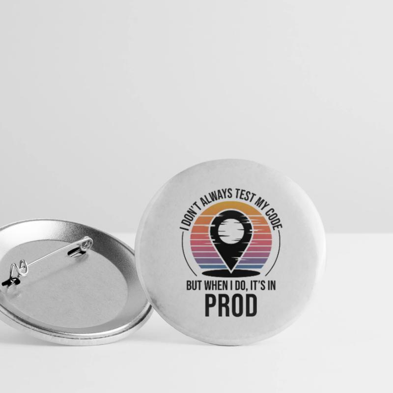 Developer Coder Programmer Prod Testing Humor Buttons large 2.2''/56 mm (5-pack)
