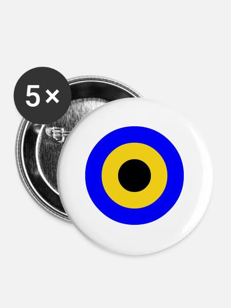 circles - Kreise - Buttons groß 56 mm (5er Pack) - Weiß