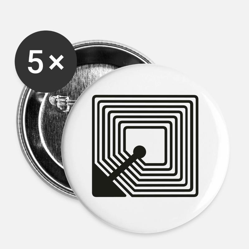 RFID - Buttons large 2.2''/56 mm (5-pack) - white
