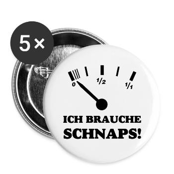 I NEED BEER - Buttons large 2.2''/56 mm (5-pack) - white - Front