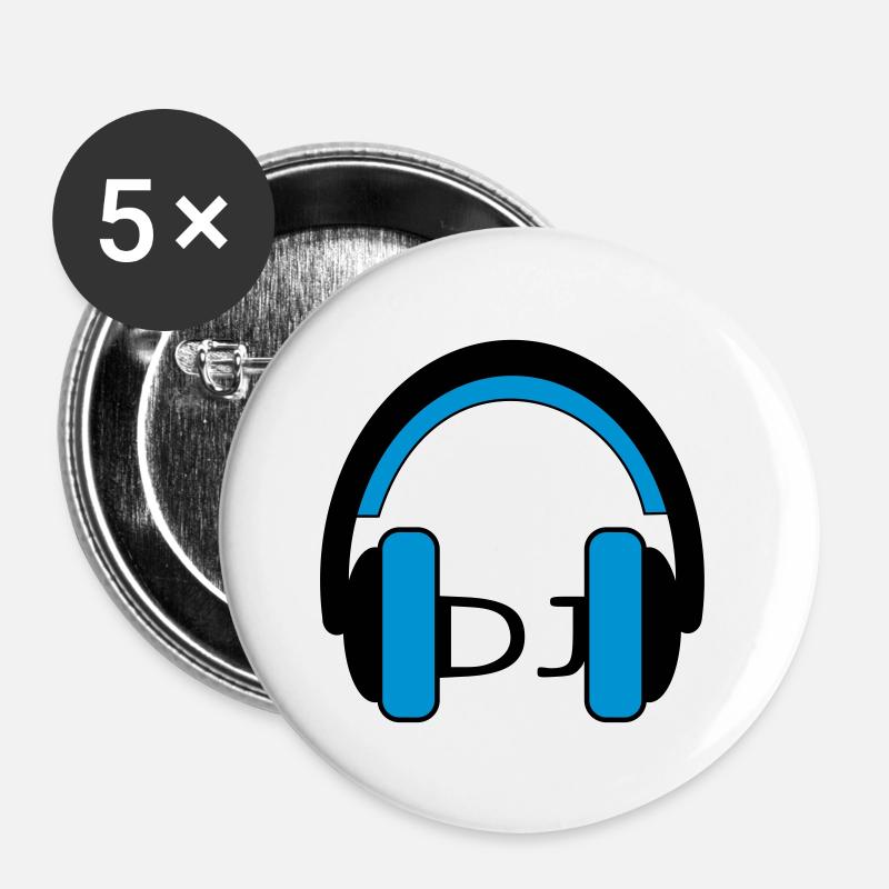 Deejay - Buttons large 2.2''/56 mm (5-pack) - white
