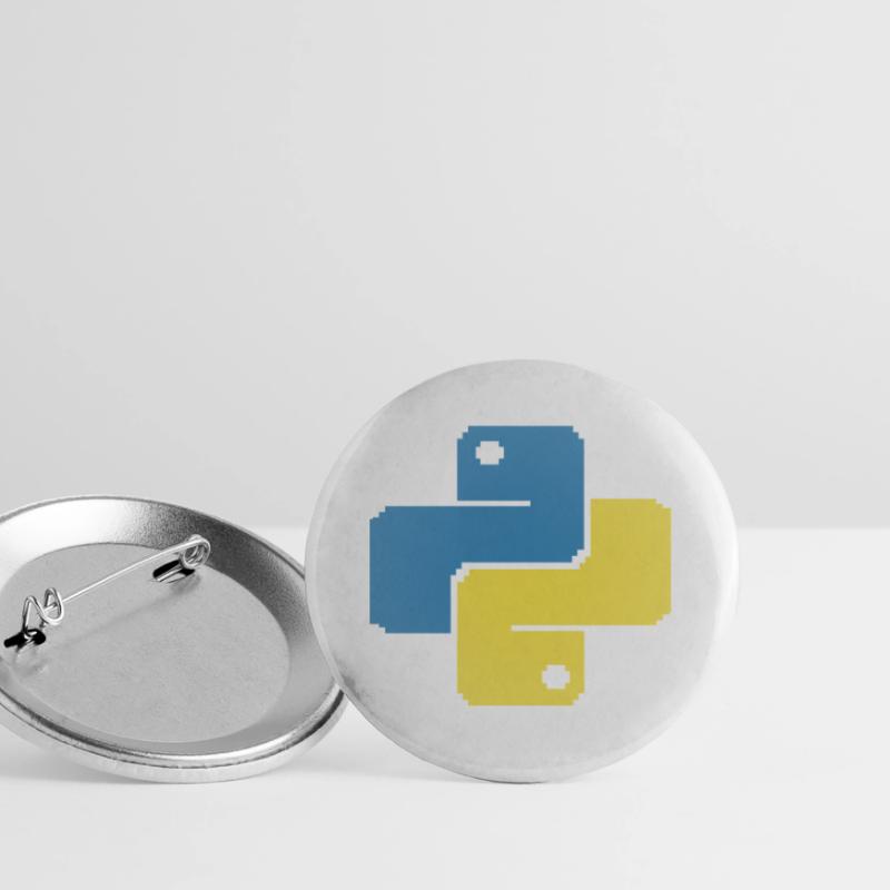 Python Pixelart Buttons groß 56 mm (5er Pack)