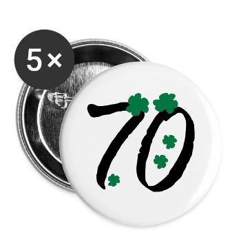 nombre de Shamrock 70 - Lot de 5 grands badges (56 mm) - blanc - Devant