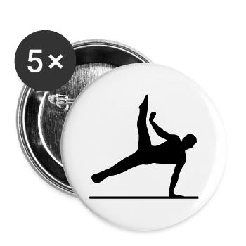 Turner, turner, Gymnast, Sportler, Akrobat - Buttons groß 56 mm (5er Pack) - Weiß - Vorne