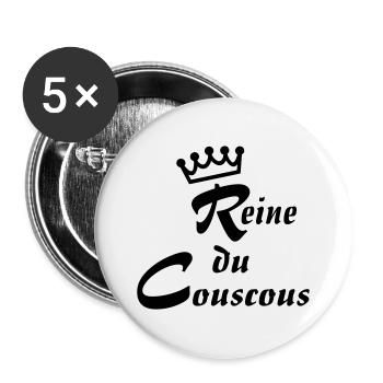 Couscous queen - Buttons large 2.2''/56 mm (5-pack) - white - Front