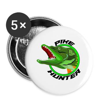 Pike-pike - Buttons large 2.2''/56 mm (5-pack) - white - Front