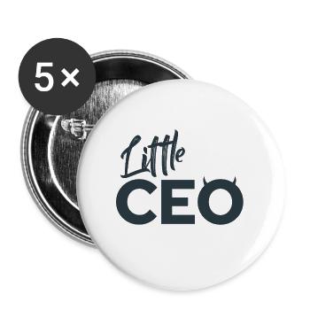 little ceo - Buttons groß 56 mm (5er Pack) - Weiß - Vorne