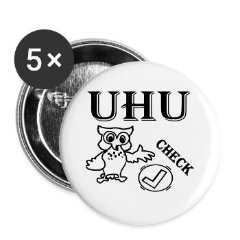 UHU unter hundert - Buttons groß 56 mm (5er Pack) - Weiß - Vorne
