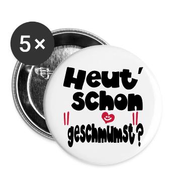 suche sympathisches II - Buttons groß 56 mm (5er Pack) - Weiß - Vorne