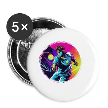 Tennis - Buttons large 2.2''/56 mm (5-pack) - white - Front