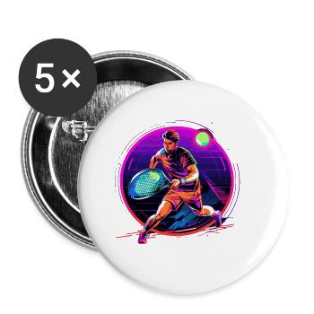 Tennis - Buttons large 2.2''/56 mm (5-pack) - white - Front