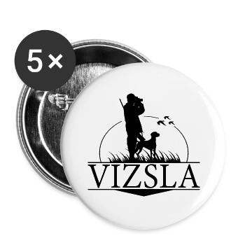 Vizsla Hunting Dogs Hunter Hunting Dogs Dog Wilsigns - Buttons large 2.2''/56 mm (5-pack) - white - Front