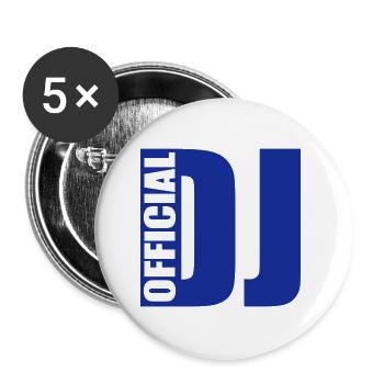 DJ - Buttons large 2.2''/56 mm (5-pack) - white - Front