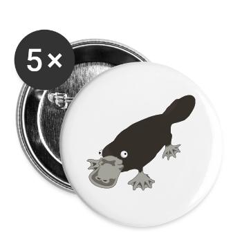 platypus - Buttons large 2.2''/56 mm (5-pack) - white - Front