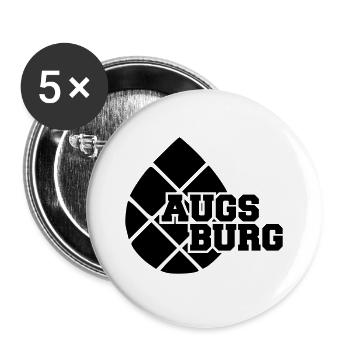 Augsburg Zirbelnuss Black - Buttons large 2.2''/56 mm (5-pack) - white - Front