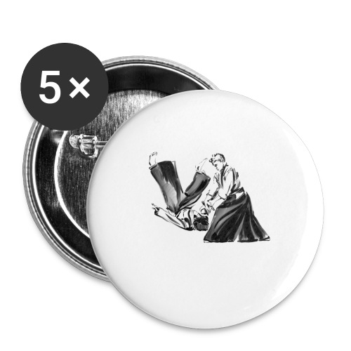 aikido - Buttons groß 56 mm (5er Pack)