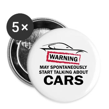 Start Talking About Cars - Buttons large 2.2''/56 mm (5-pack) - white - Front