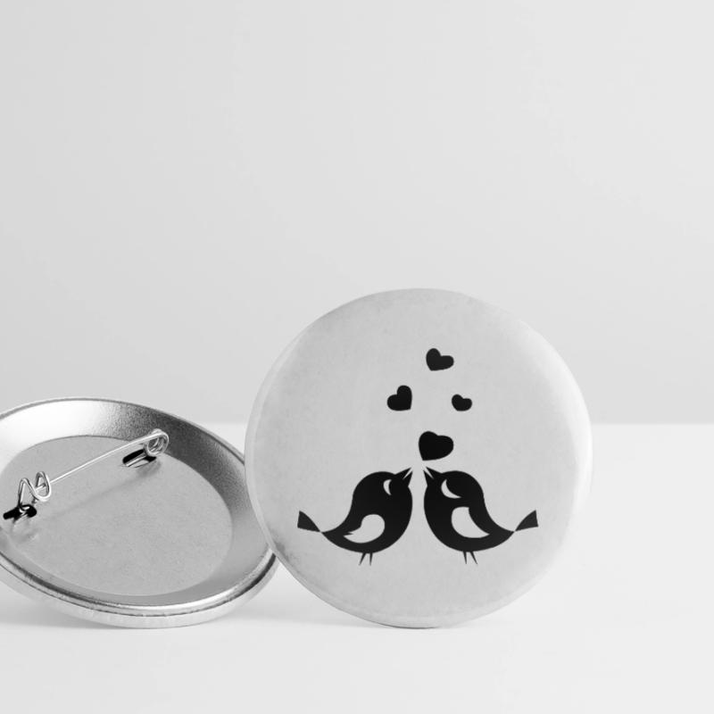 Turteltäubchen Buttons groß 56 mm (5er Pack)