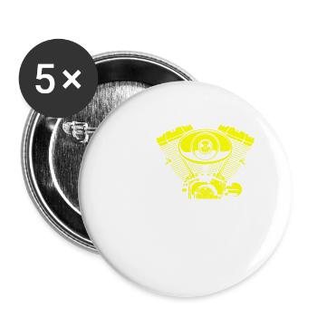 biker - Buttons large 2.2''/56 mm (5-pack) - white - Front