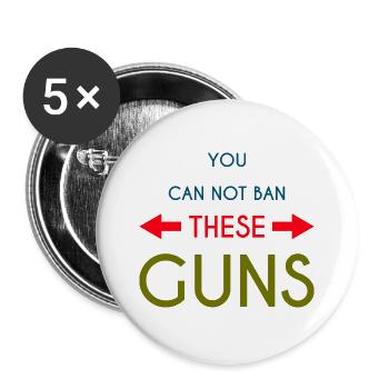 Bodybuilding Gym Workout Muscle - Buttons large 2.2''/56 mm (5-pack) - white - Front
