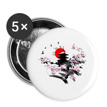 KETTE X Brompton Sakura - Buttons groß 56 mm (5er Pack) - Weiß - Vorne