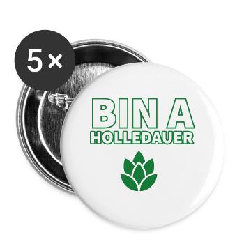 Holledau Hopfen Collection - Buttons groß 56 mm (5er Pack) - Weiß - Vorne