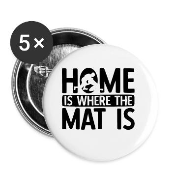 Grappling Martial Arts Wrestling - Buttons groß 56 mm (5er Pack) - Weiß - Vorne