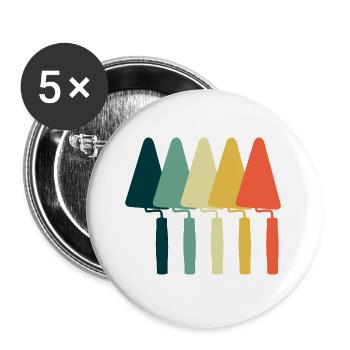 Tuiler Setter Tileter Tiles - Lot de 5 grands badges (56 mm) - blanc - Devant