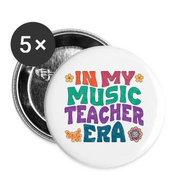 À l’époque de professeur de musique - Lot de 5 grands badges (56 mm) - blanc - Devant