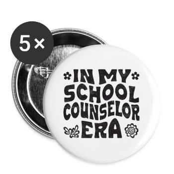 À l’époque de mon conseiller scolaire - Lot de 5 grands badges (56 mm) - blanc - Devant