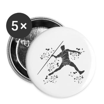 Lancer de javelot Colorsplash Lancer de javelot - Lot de 5 grands badges (56 mm) - blanc - Devant