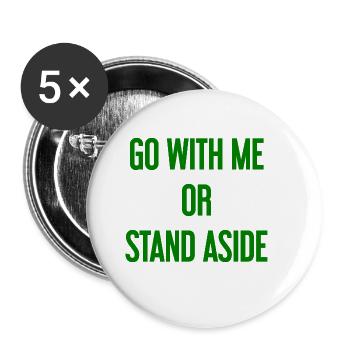 Walk with or aside - Buttons large 2.2''/56 mm (5-pack) - white - Front