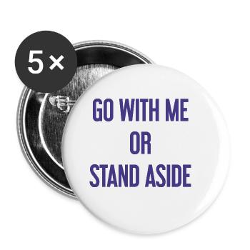 Walk with or aside - Buttons large 2.2''/56 mm (5-pack) - white - Front