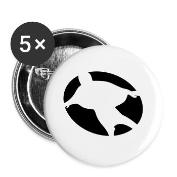 WINGSUIT PILOT FLUG BASE JUMPER - Buttons groß 56 mm (5er Pack) - Weiß - Vorne