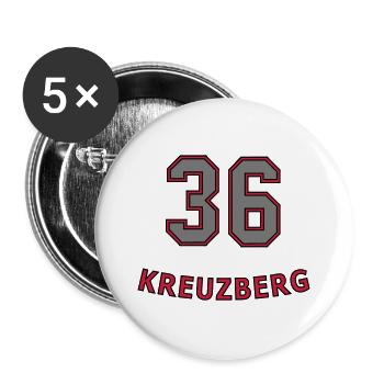KREUZBERG 36 - Buttons groß 56 mm (5er Pack) - Weiß - Vorne