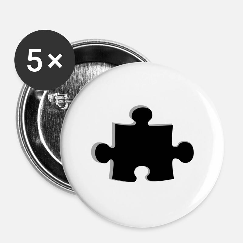 Puzzle - Buttons large 2.2''/56 mm (5-pack) - white