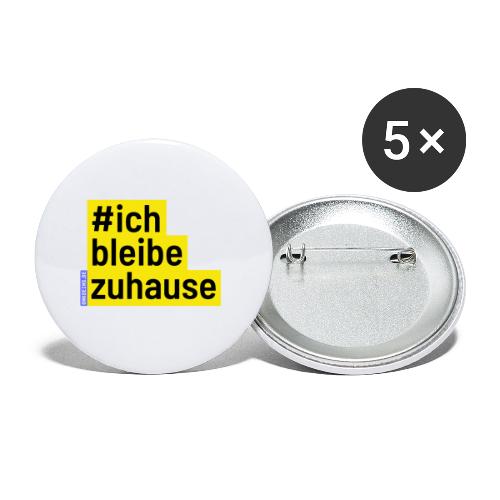 #ichbleibezuhause - Buttons groß 56 mm (5er Pack)