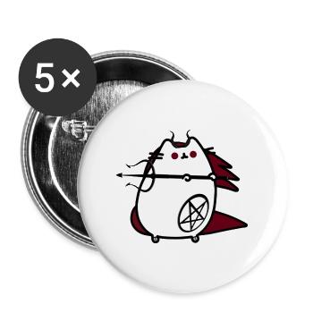 Pushatan - Lot de 5 grands badges (56 mm) - blanc - Devant