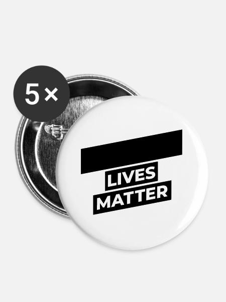 black lives matter - Buttons groß 56 mm (5er Pack) - Weiß