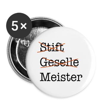 Meister - Buttons groß 56 mm (5er Pack) - Weiß - Vorne
