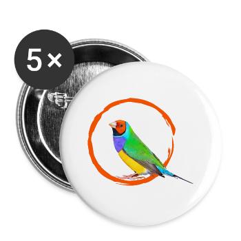 Gouldamadine 01 - Buttons groß 56 mm (5er Pack) - Weiß - Vorne