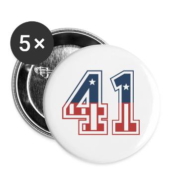 Number 41 USA - Buttons large 2.2''/56 mm (5-pack) - white - Front