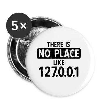 Software Ingenieur Informatiker Programmierer - Buttons groß 56 mm (5er Pack) - Weiß - Vorne